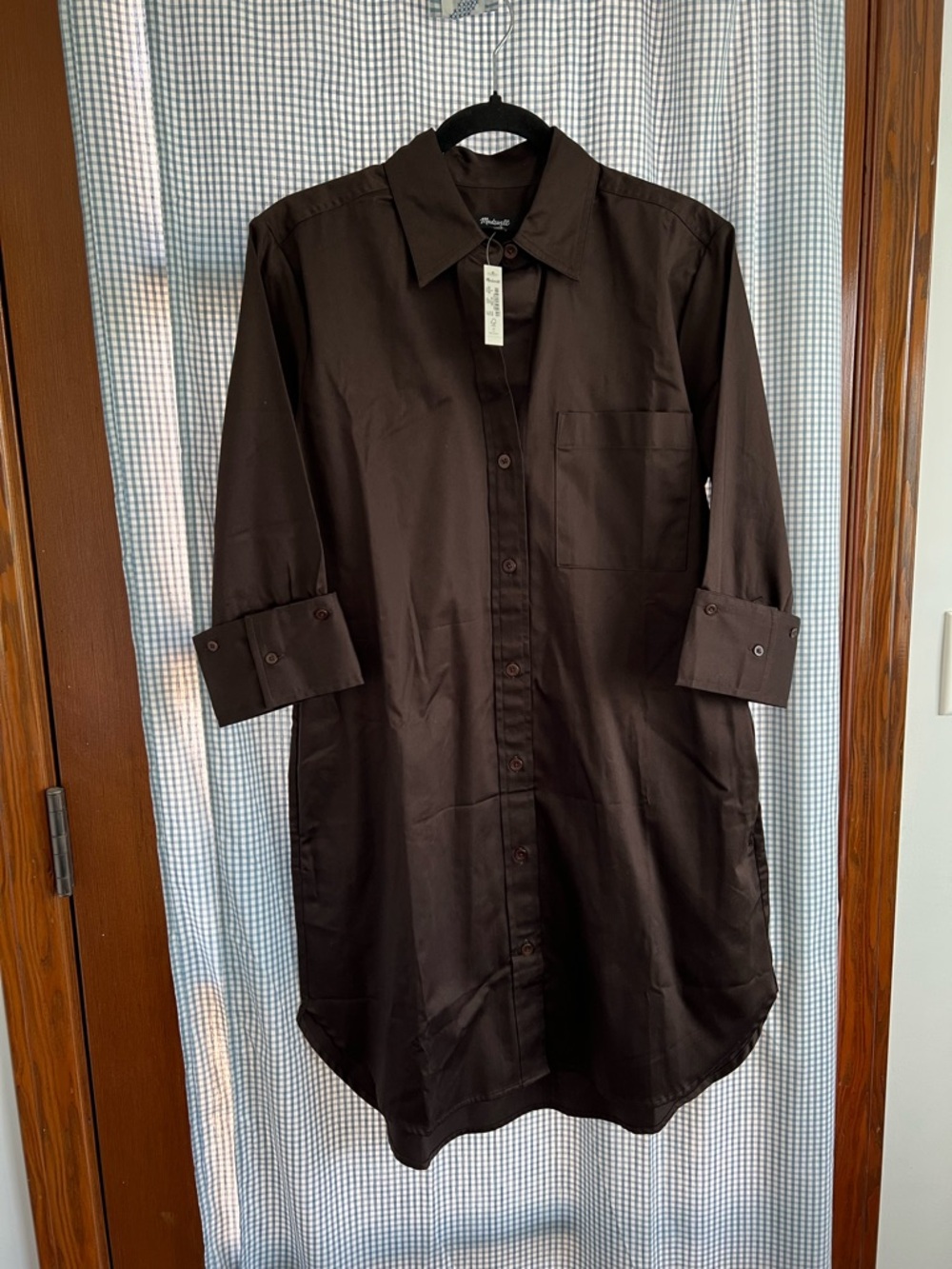 Madewell Dark Brown Long Button-Down Shirt